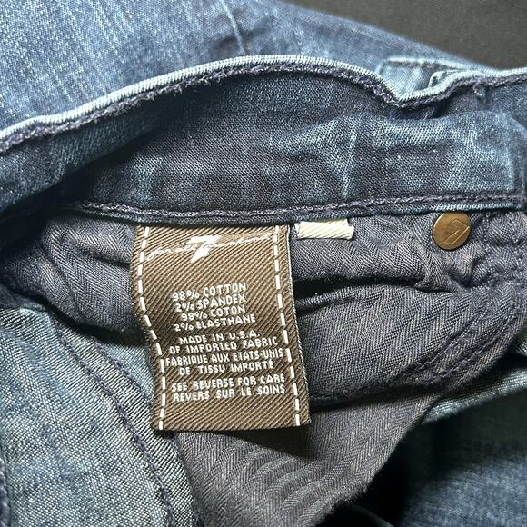 7 For All Mankind Womens Mid Rise Straight Leg Jeans Size 30 Blue - Picture 6 of 7